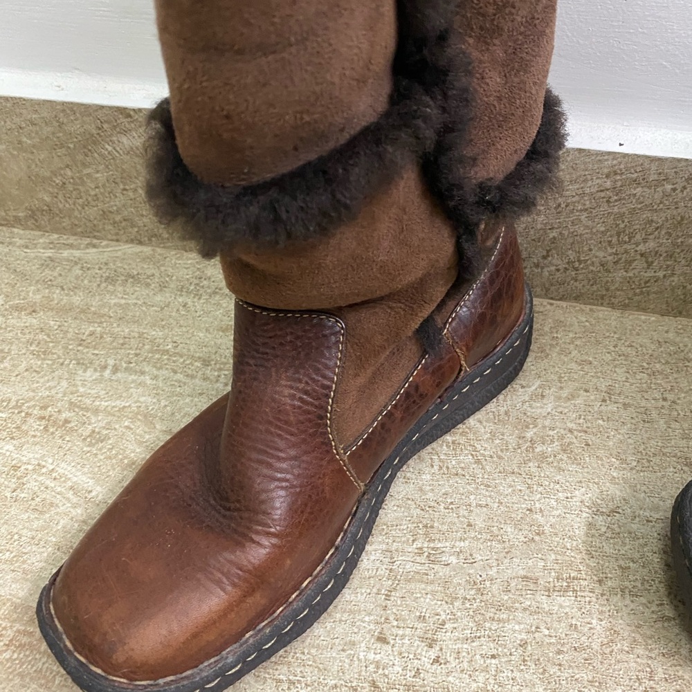 Born Brown Shearling Lined Women's Boots - Picture 6 of 15